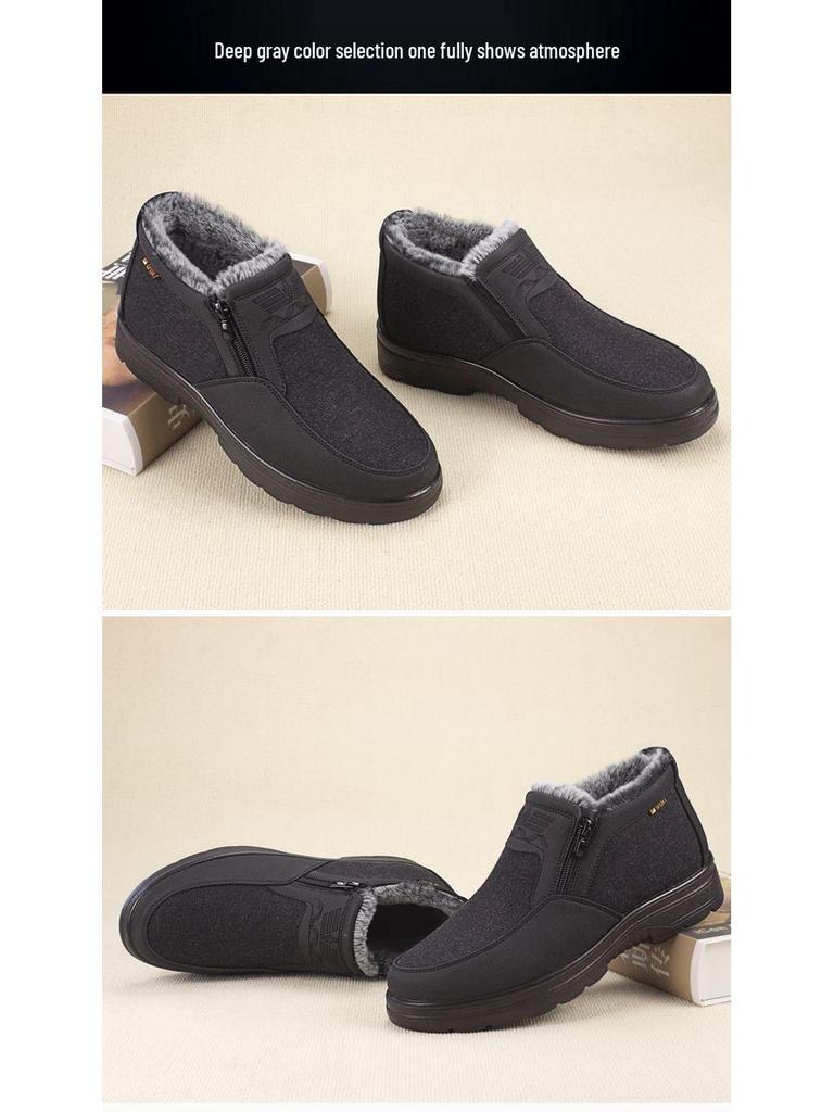 Pánské zimní nepromokavé protiskluzové zateplené boty pro seniory