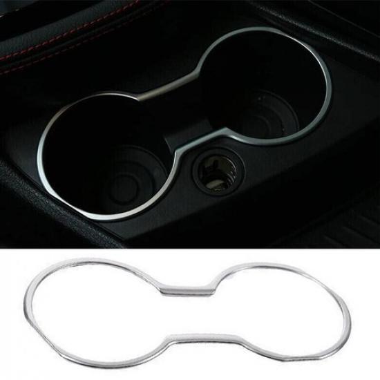 Central Console Water Cup Frame Trim Matte Silver For BMW 2 Series Touring 15-19