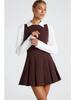 Simple Solid Color Sleeveless Pullover Dress - Wide Hem, Waist-Hugging Short Skirt for Spring 2025