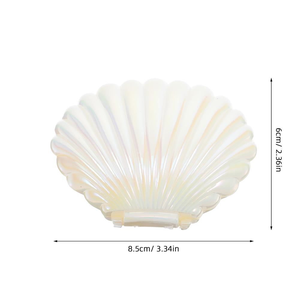10Pcs Shell Candy Box Iridescent Plastic Favor Containers Wedding Bridal Shower Beach Party Treat Containers Shell Jewelry Box