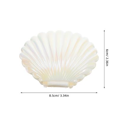 10 Stück Muschelförmige Süßigkeitenboxen Schillerndes Perlmutt-Finish Vakuumplattiertes Kunststoff Mini-Leckerli-Behälter Hochzeit Brautparty
