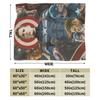 Captain America Plüschdecke Kinder Heldenfans Flanell Überwurfdecke für Sofa Sessel Super Weich Maßgeschneiderte Qualität Tagesdecke Geschenk