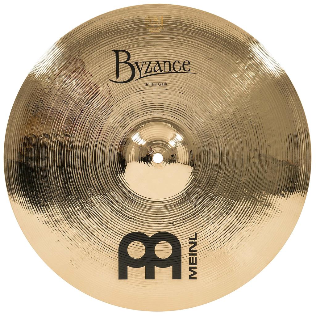 MEINL Byzance Brilliant Series Crash Thin Crash Cymbal, 16" B16TC-B