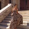 Amazon, Europe, America, Spring and Summer New Products, Sexy Leopard Print Suspender Dress for Women