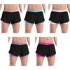 Kids Girls Active Shorts: Elastic Waistband, Double-Layer Contrasting Design for Workout, Yoga, Running & Cycling
