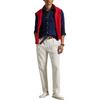 Polo Ralph Lauren Linen Solid Wide Collar Long Sleeve Shirt Classic Fit Men shirts Dark-Blue MNPOWOV16824374-410