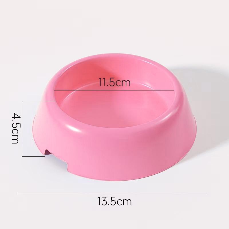 Durable Easy To Clean For Dogs Cats Pet Supplies Colorful Plastic Food Bowl Not Fragile Round Shape Pet Bowls Smooth  Accessories