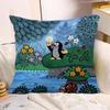 Cartoon Pillow Covers Cartoon Sofa Decorative Home Doublesided Printing Short Plush Cute Cushion The LLittle MMole Cover