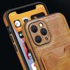Luxury Solid Color Leather Wallet Card Slot Holder Phone Case For iPhone 16 Pro Max 14 11 12 13 15 Pro Max Shockproof Back Cover
