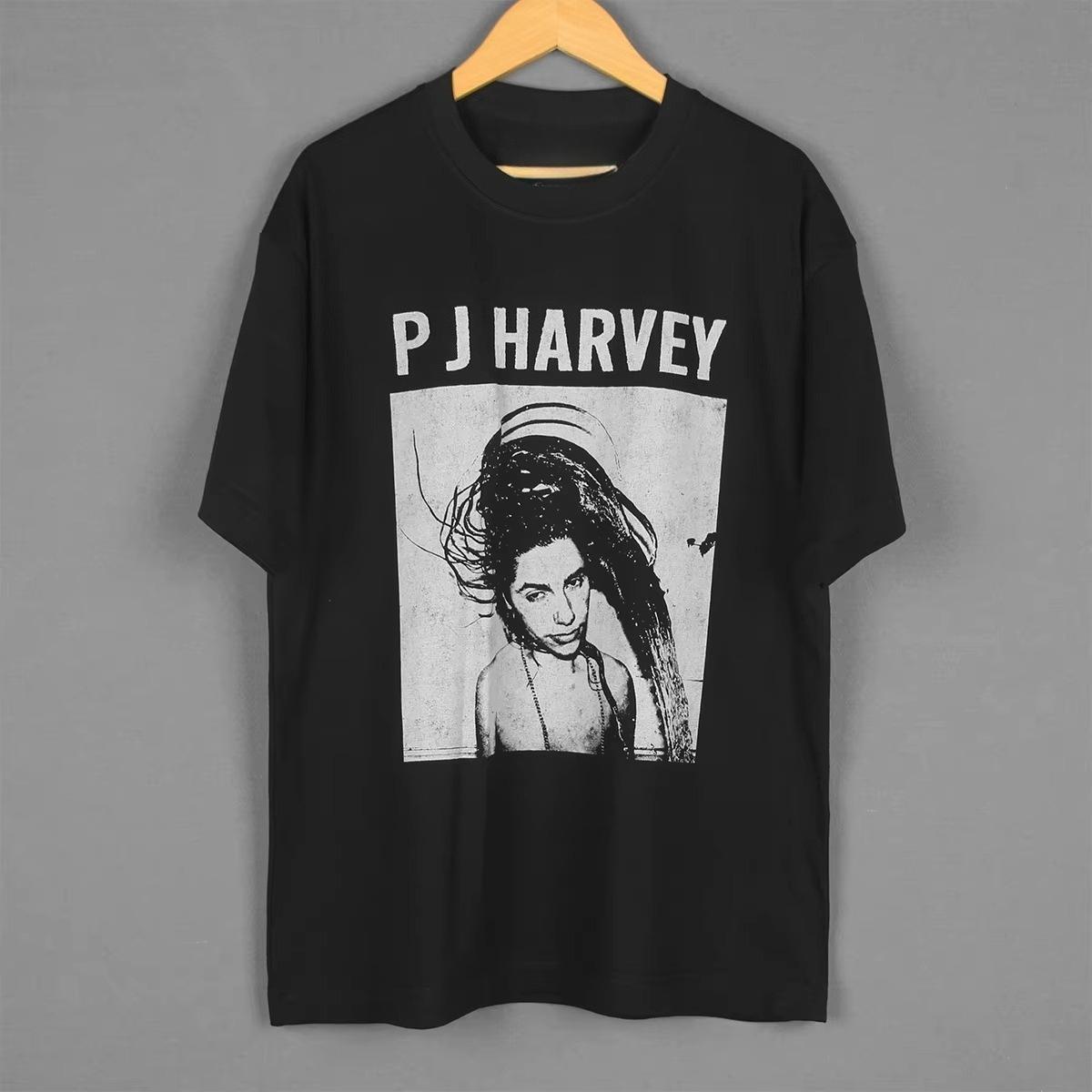 

PJ Harvey TShirt Rid of Me Indie Rock Singer John Parish Kate Bush Printed Short Sleeves Unisexs Printed Clothing Shirt 4XL