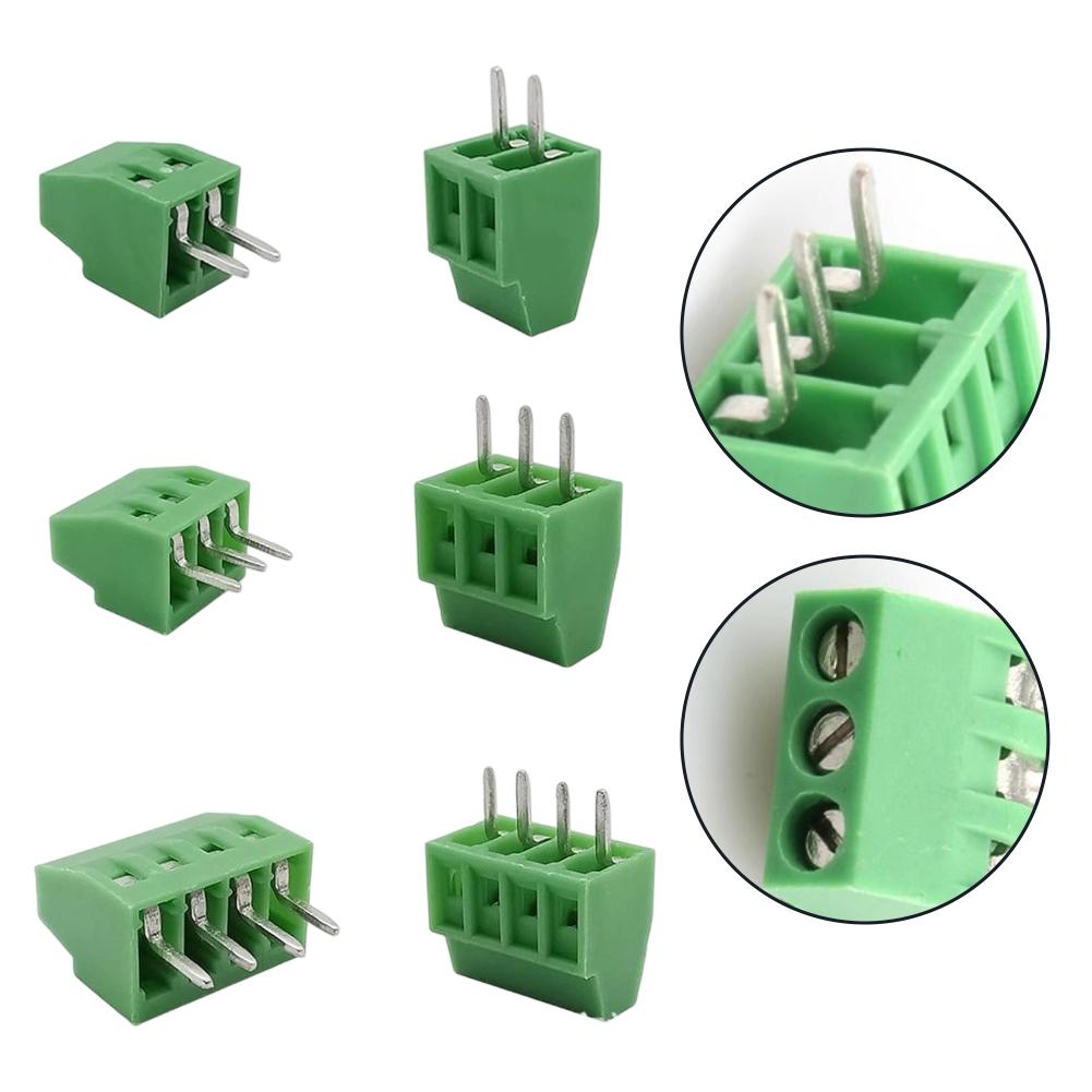 50pcs KF128 PCB Connector 2.54mm Pitch Mount Screw Terminal Block Terminals For Electronic Devices Easy To Install