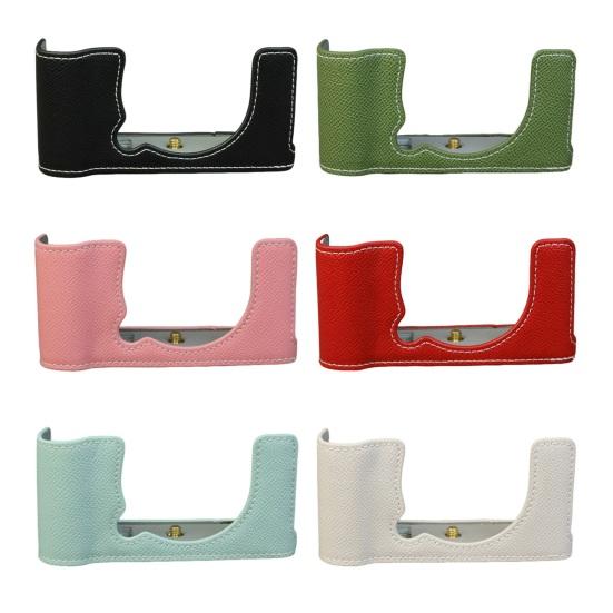 X-E5 Camera Half-Body Case Faux Leather Camera Protection Cover Scratch Bump Dust Resistant Protector