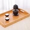 Multifunctional Bamboo Serving Tray with Handles Food Storage Tray Coffee Tea Tray  Utensils