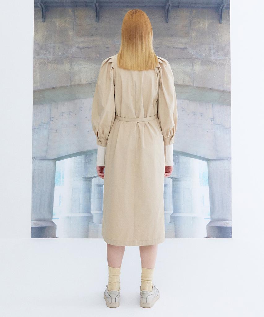 THE STUDIO K Puff Volume Sleeve Dress_Beige