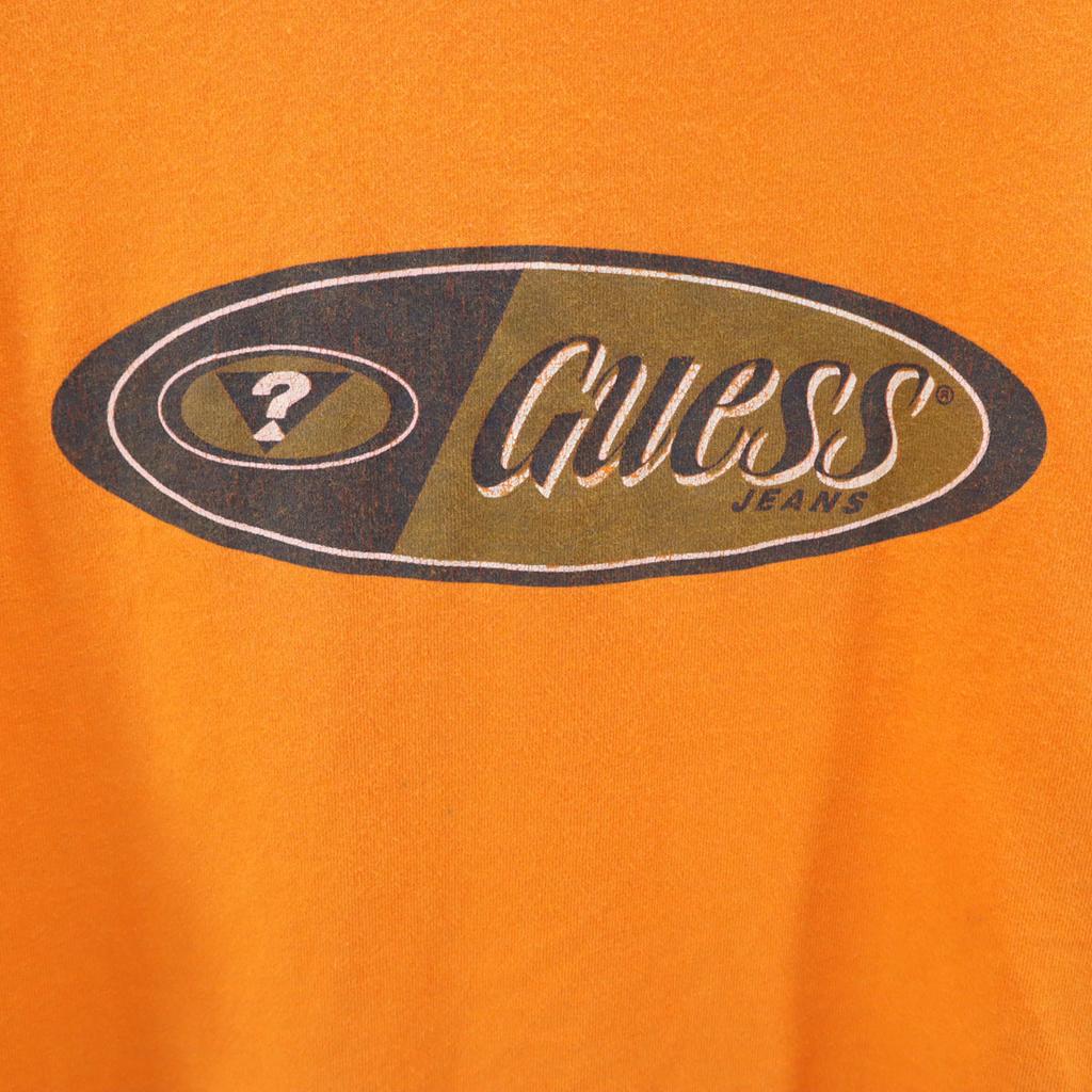 Guess Made in USA Short sleeve T-shirt XL Orange Men's Used