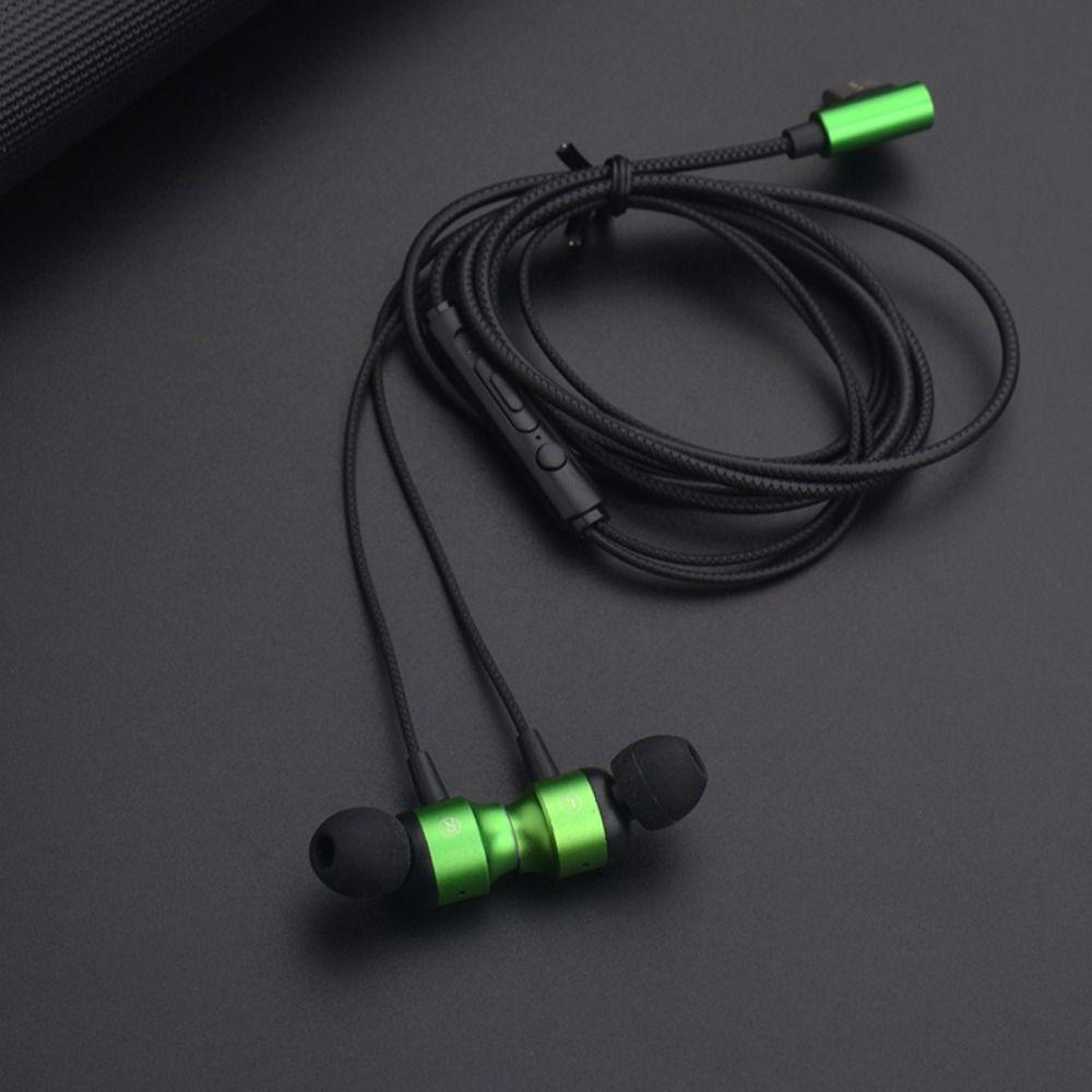 With Mic 3.5mm Wired Headphones Hifi L Jack Magnetic Suction Headset Gaming Wire Earphone  Phone