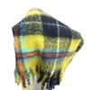 Mohair yellow plaid scarf Korean atmosphere autumn and winter versatile warm shawl advanced sense thickened scarf