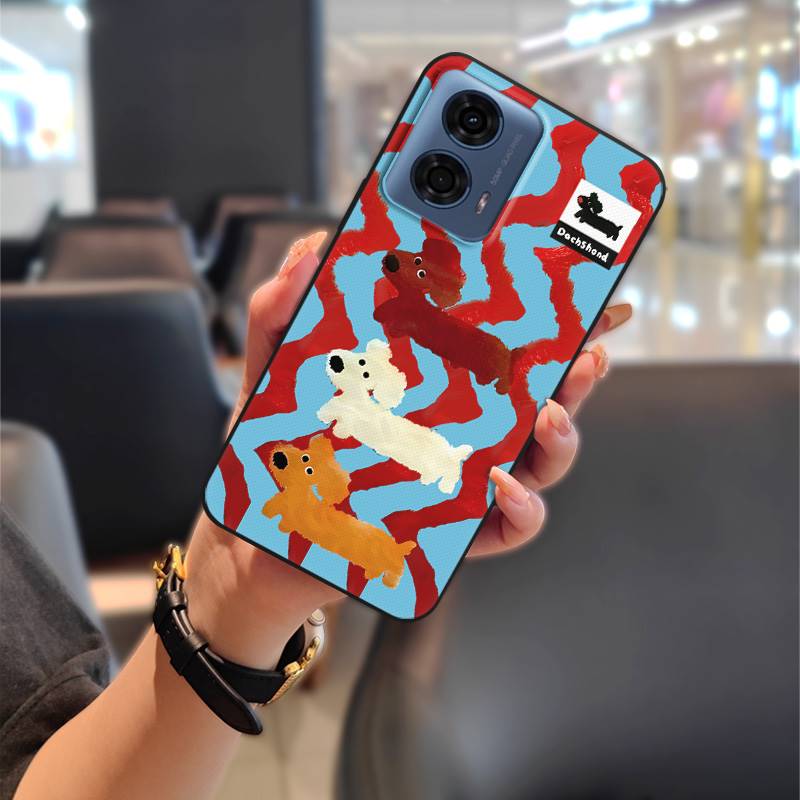 Waterproof Anti-knock Phone Case For MOTO G24 Power Back Cover Phone Pouch Fashion Design Graffiti Dirt-resistant Cute
