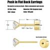 Cercei 14K Gold Plated Flat Back Earrings Hypoallergenic Earring Set Simple Studs