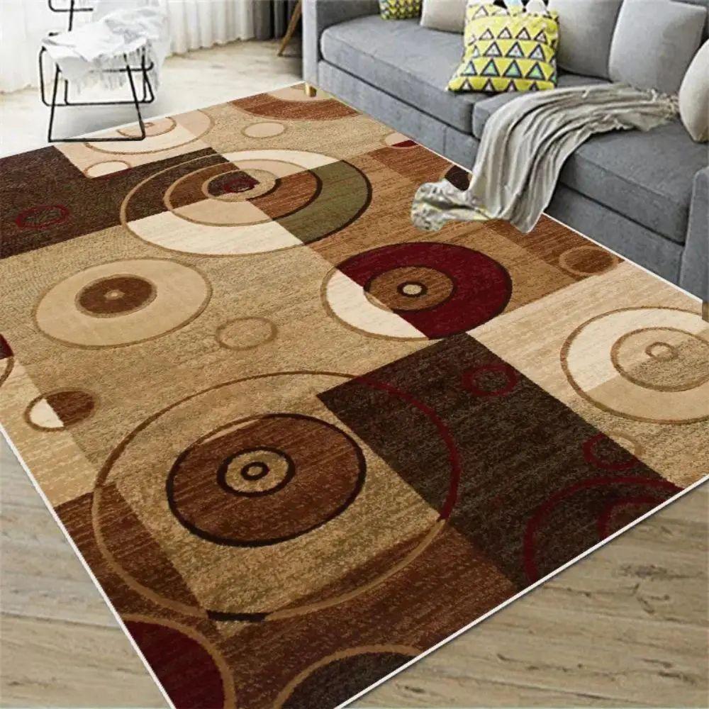 new modern geometric carpet anti slip carpet is easy to clean and suitable for bedrooms and living rooms