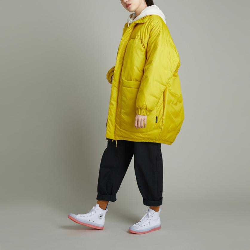 Converse Parka Coats Unisex Yellow Stand Collar Thickened 10021714-A03