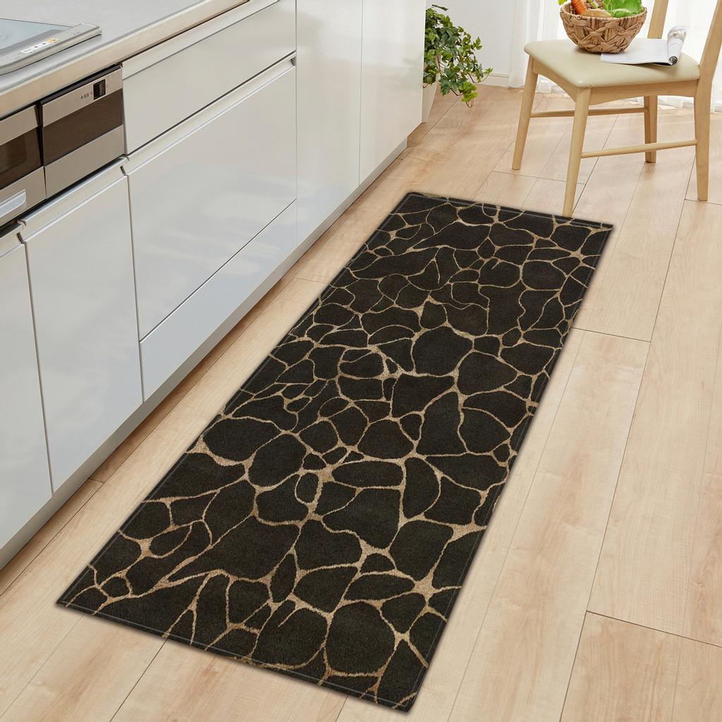 Marble Carpet Long Floor Mat Stone Pattern Theme Doormat