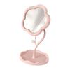 Makeup Mirror for Desk, Rotating Desktop Mirror with Jewelry Tray, Flexible
