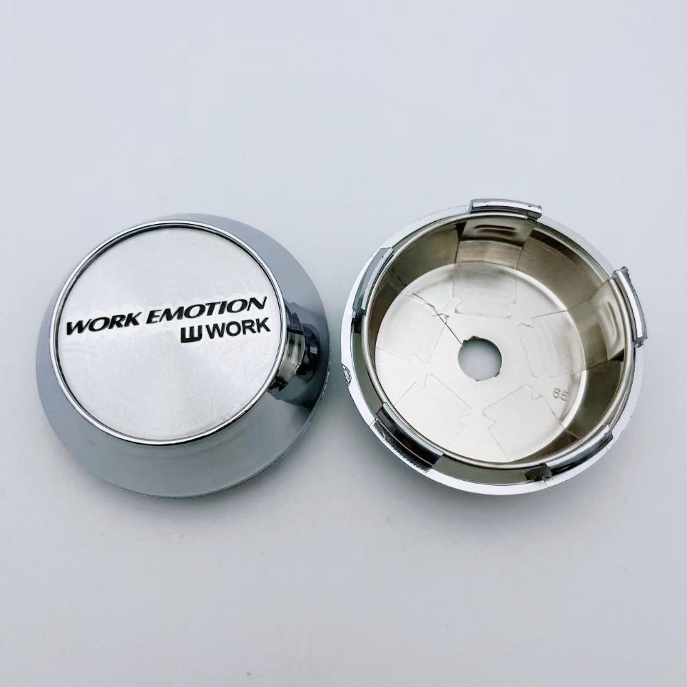4pcs 60mm 64mm 65mm 68mm 69mm Car Wheel Center Caps With W Work Emotion Logo Badge High Cap Wheel Hubcaps Cover Car Accessories
