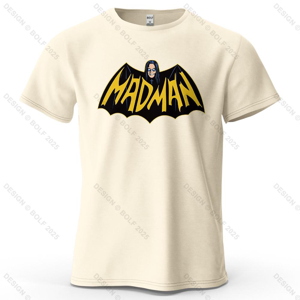 

Madman Bat Emblem Printed Men s T-Shirt 100% Cotton Oversized Mysterious Graphic Tees for Women Tops Tees Streetwear 4XL