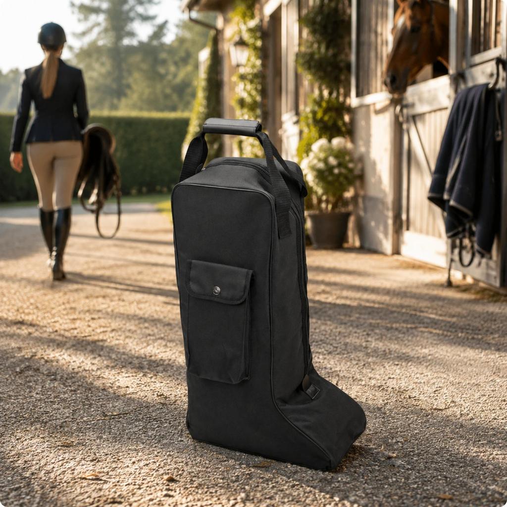 Tall Boot Storage Bag Lightweight Riding with Outer Pocket for Travel