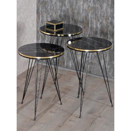 

Столик для гнездования Black Wire Leg Double Gold Bendir