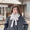 Women Soft Plush Scarf Winter Thicken Warm Faux Rabbit Fur Snood Scarves Outdoor Cold-Proof Neck Collar Neckerchief