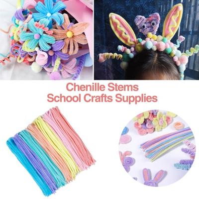 100Pcs Multiple Color Pipe Cleaners Craft Kit Flexible Bendable Wire Chenille Stems Children DIY Craft