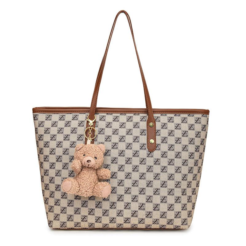 Textured handbag 2025 new large-capacity winter tote bag Korean version of foreign style class commuting fashion shoulder bag