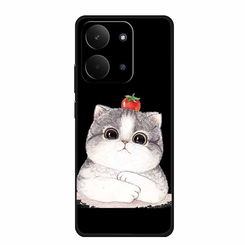 For Redmi 15C 4G Case 15 C Cartoon Cat Black Silicone Soft TPU Phone Case For Xiaomi Redmi 15C Back Cover Cases Redmi15C 6.9"