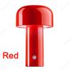Italienische Pilz-Tischlampe, tragbar, kabellos, Touch, wiederaufladbar, Nachtlampe, USB-Schreibtischlampe, Desktop-Dekoration, Schlafzimmer-Nachtlicht