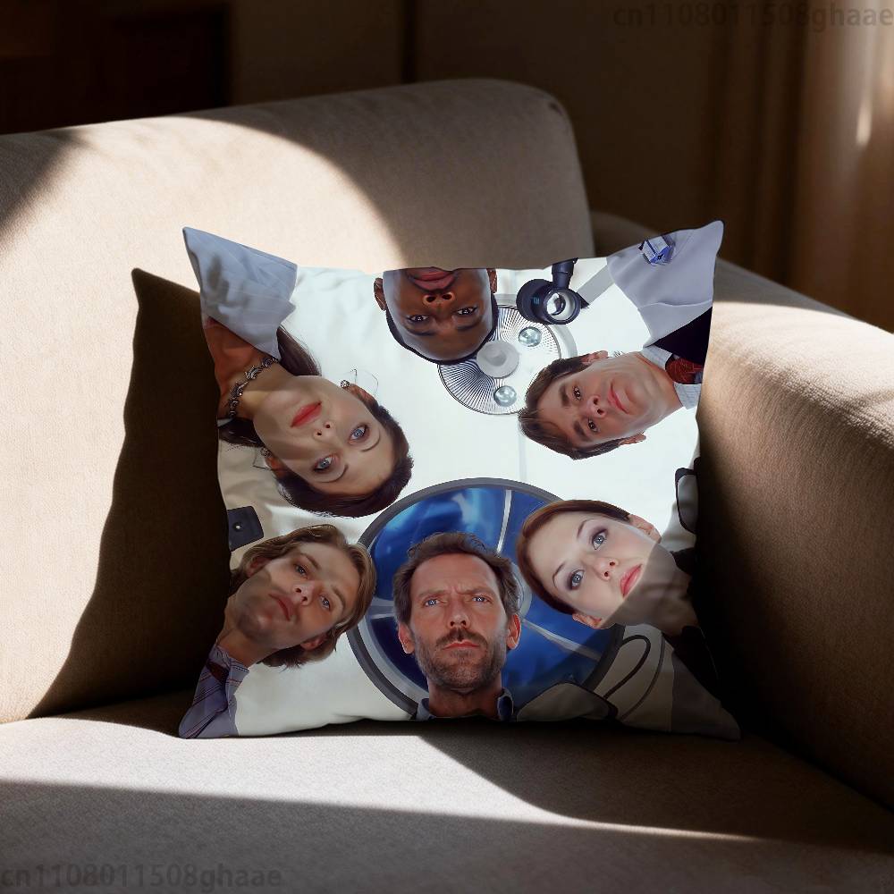 Classic House MD Pillow Case Antidustmite Pillowcase Invisible zipper silky short plush Sofa cushion cover