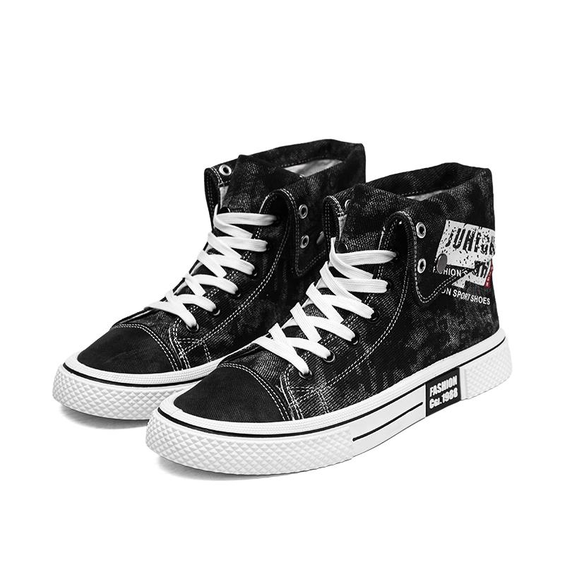 

Модные ковбойские мужские парусиновые кроссовки, дизайнерские синие вулканизированные туфли для мужчин, высокие джинсовые парусиновые туфли, мужские zapatillas de lona 39