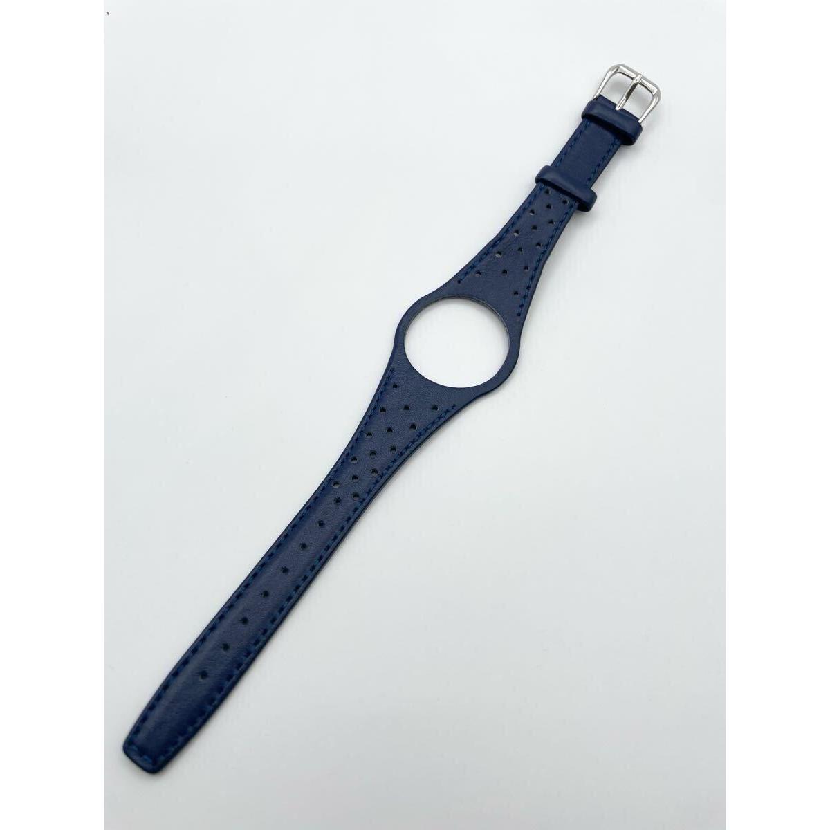 Used Omega Geneve Dynamic Leather Belt Men s Size Navy