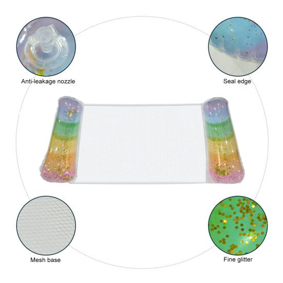 Inflatable Pool Hammock Float PVC Water Hammock Lounge 4 in 1 Saddle Lounge Chair Drifter Lake Beach Float Lounger for Summer Water Fun