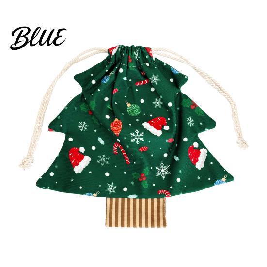 Christmas Gift Bags Tree Shaped with Drawstring Reusable Holiday Fabric Bags Decor Winter Goodie Storage Pouches for Present Wrapping Party Favors