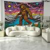 Bigfoot Wall Tapestry Aesthetic Wall Hanging Printed Fabric Blanket Decorative Tapestries for Bedroom Living Room Home Decor