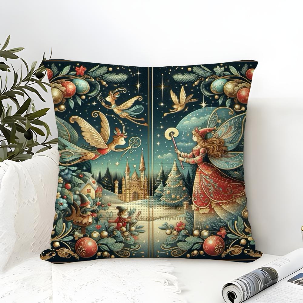 Nordic Style Classic Doll Print Pillow Case Linen Pillow Case Sofa Home Decor Cushion Cover Cushion Cove