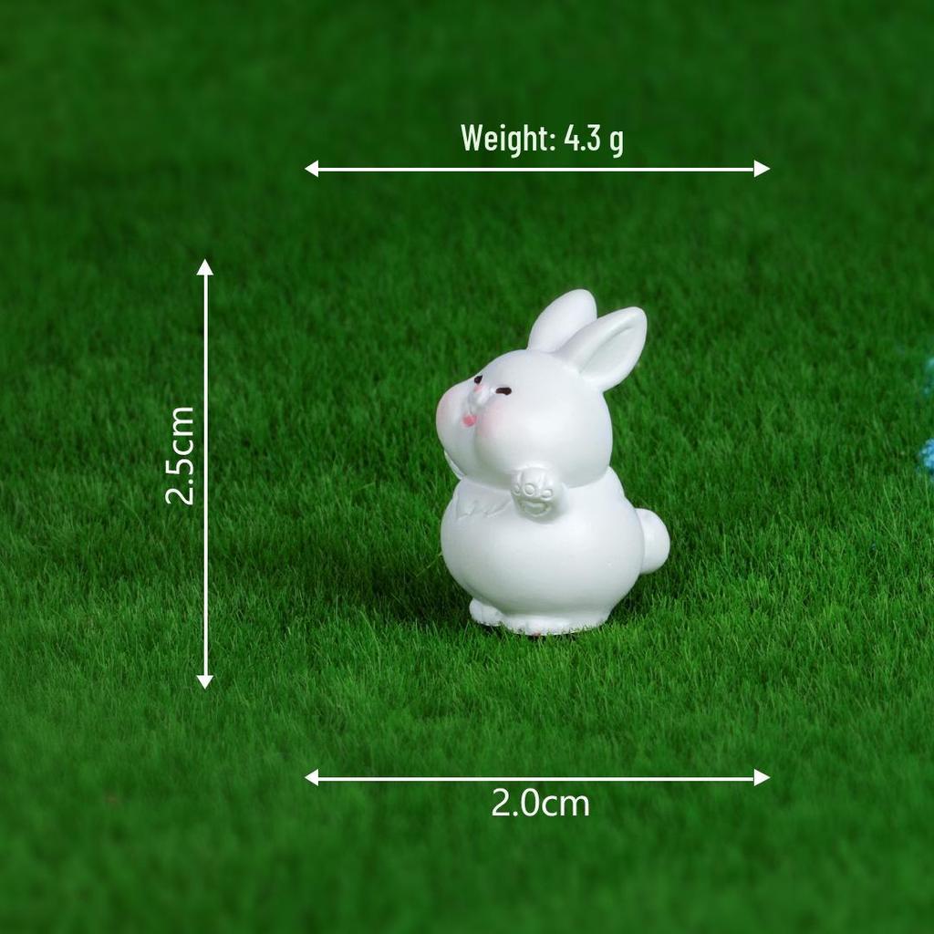 Creative Cute Rabbit and Fox Miniature Ornaments for Garden and Desktop Decor