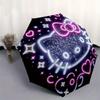 1pc Neon Hello Kitty Cosmic Glow Umbrella with Plastic Handle,Suitable for All Seasons Home Travel Outdoor UmbrellaSanlio566
