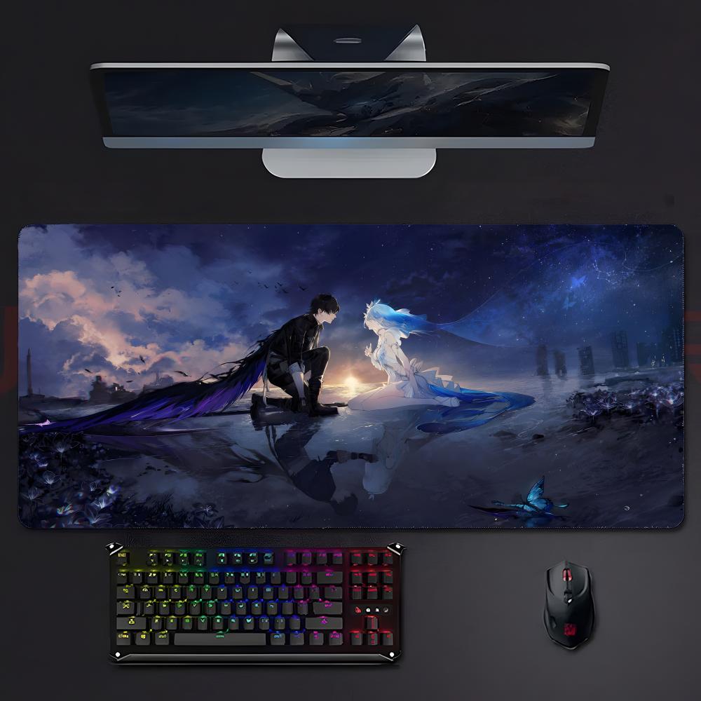 Game Openworld Wwuthering Waves Mouse Pad Large Gaming Mousepad With Stitched Edges Thickened Desk Mat Pc