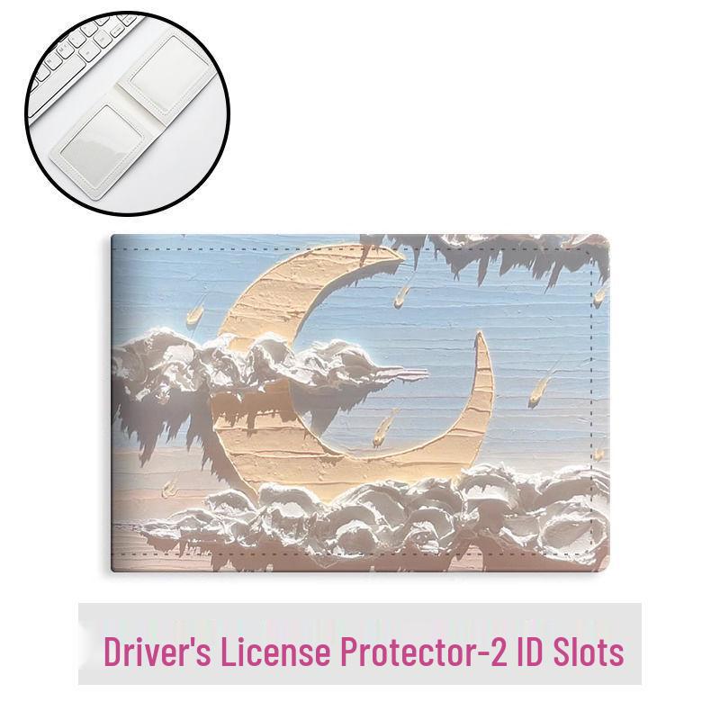 Oil Painting Leather Driver's License & Registration Protective Case