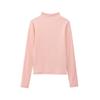 European and American Style Women's Clothing Fashion Commuting Versatile Slim-fitting Simple Long-sleeved Turtleneck T-shirt 2335643