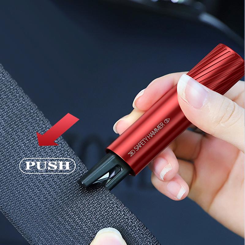 New 2-in-1 Car Safety Hammer Emergency Window Breaker Seat Belt Cutter Escape Rescue Tool Compact Glass Shatter Device Accessory