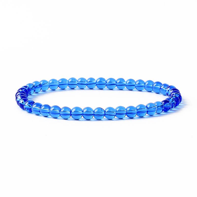 Reiki Natural Stone Bracelets For Women Men 4MM Beads Stretch Bracelet Wholesale Agate Lava Tiny Bangles Handmade Simple Jewelry